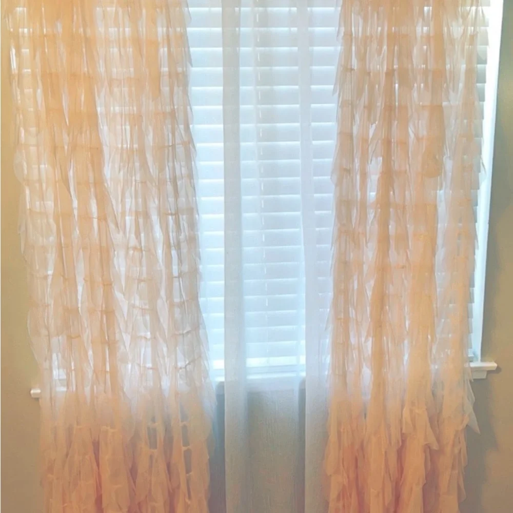 RH Baby & Child, Cascading Tulle Drapery Panel, Petal (Set Of 2)